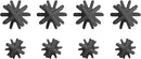 Silicone Straw Brush 4 Pack - (2 Small, 2 Wide) - 10 Inch Reusable Straw Cleaner, Pipe Cleaner, Glass and Detailing Tool (Charcoal) by TinyTreasures Baby Boutique