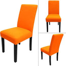 JQinHome Dining Chair Slipcover, High Stretch Removable Washable Chair Seat Protector Cover Set of 6,Chair Covers for Halloween Dining Room, Kitchen,Home Party,Wedding Ceremony(Orange, 6PC) by CozyNest Decor