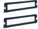 BABY JOY Double Sided Bed Rail Guard, 2 Pack, Extra Long, Swing Down for Convertible Crib, Folding Baby Safety Bedrail for Kids Twin Full Size Queen King Mattress, Rails for Toddlers (Dark Gray, 71") by TinyTreasures Baby Boutique