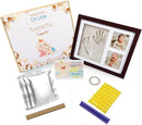 Co Little Baby Handprint & Footprint Kit (Date & Name Stamp) Clay Hand Print Picture Frame for Newborn - Best New Mom Gift - Foot Impression Photo Keepsake for Girl & Boy - White Feet Imprint Mold by TinyTreasures Baby Boutique