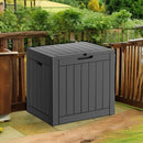 31 Gallon Resin Deck Box, Lockable Patio Outdoor Storage Box for Furniture, Garden Tools and Tools Storage, Waterproof Outside Storage Boxes - Black by CozyNest Decor