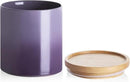 Sweejar Ceramic Food Storage Jar, Stackable Kitchen Canisters, Containers with Airtight Seal Wooden Lid for Serving Ground Coffee, Tea, Sugar, Salt and More - 16 Fl Oz (Gradient Purple) by CozyNest Decor