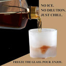 Lake Tahoe Heavy Crystal Whiskey Glasses Gift Set of 2, Thick Freezable Bourbon Glass 1lb Each, Premium Whiskey Gifts for Men, Frozen Crystal Chills Cocktails, 10 oz by CozyNest Decor