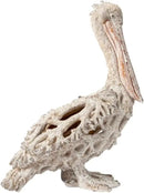 White Pelican Standing Figurine - 13.75” Coral Reef Nautical Decor Coastal Beach Home Accent Ocean Statue for Shelf, Tabletop, or Mantel Display by CozyNest Decor