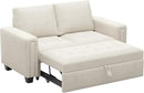 Belffin Modular Sectional Sleeper Sofa with Pull Out Couch Bed Modular Sleeper Loveseat Sectional Sofa Velvet Fabric for Living Room Apartment Beige by CozyNest Decor