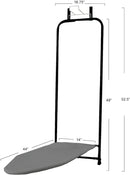 Household Essentials Over-The-Door Ironing Board with Iron Holder | Compact, Self-Closing Design with Cotton Cover and Padding | Space-Saving Ironing Board for Dorms, Apartments, and Small Spaces by CozyNest Decor