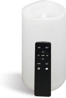 CANDLE CHOICE Outdoor Waterproof Battery Operated Flameless Candle Remote Timer Large Tall White Plastic Bright Flickering Electric LED Pillar for Lantern Patio Wedding Party Decorations 4”(D) x8”(H) by GreenHaven Gardens