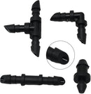 UOIENRT 110 PCS Irrigation Fittings, 1/4" Tubing with 50pcs Couplings, 20pcs Elbows, 30pcs Tees and 10pcs End Plugs for Drip or Sprinkler Systems by GreenHaven Gardens