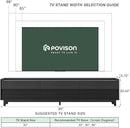 POVISON Fully-Assembled Mid Century Modern TV Stand with Legs, Wood Media Console with Adjustable LED Light, Entertainment Center with Storage for Living Room by CozyNest Decor