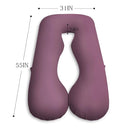 Meiz Pregnancy Pillow,Cooling Silky Pregnancy Pillows for Sleeping,Full Body Maternity Pillow for Pregnant Woman with Cooling Silky Jersey Cover,Dark Purple by TinyTreasures Baby Boutique