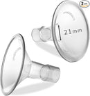 PumpMom 21mm Breastshields for Medela Breast Pump Parts, Compatible with Medela Accessories, Not Original PersonalFit Flex Breast Shield Pump Parts, 2pcs (21mm) by TinyTreasures Baby Boutique