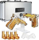 Pistol Whiskey Gun Decanter & Pistol Shot Glasses Set by The Wine Savant