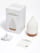 InnoGear Oil Diffuser, 150ML Ceramic Diffuser for Essential Oils Handcrafted Aromatherapy Diffuser Ultrasonic Cool Mist Humidifier with 2 Mist Modes Waterless Auto Off for Room Office, White by TinyTreasures Baby Boutique