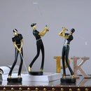 HAUCOZE Golf Figurine Statue Golfer Decoration Arts Home Decor Sculpture Polyresin Black 9.6 inch by CozyNest Decor