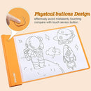 IMAGE Light Up Tracing Pad Orange Drawing Tablet Coloring Board for Kids Children Toy Gift for Girls Boy (Includes 10 Traceable Sheets and Two Clips) by TinyTreasures Baby Boutique