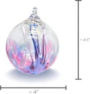 Luke Adams Handmade Glass Gazing Balls for Garden on Clearance – Hand Blown Glass Gazing Ball for Yard Décor – Decorative Garden Globe (Hydrangea) by CozyNest Decor