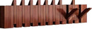 Wall Mounted Piano Key Hanger | Flip Style Hook | Entrance Wall Art Hook, Made of Oak Wood (3 Times Painted, 4 Times Polished) (Walnut, 10Hooks) by CozyNest Decor