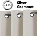 H.VERSAILTEX Solid Grommet Thermal Insulated Blackout Curtain Panels/Drapes,52Wx72L - Inch (Set of 2,Ivory/Cream Pattern) by CozyNest Decor