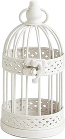 Vela Lanterns Bird Cage Decor Candle Holder Lantern Decorative Wedding Table Centerpiece Decorations, White, Small, Set of 4 by CozyNest Decor