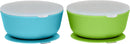 WeeSprout Suction Bowls for Baby & Toddlers (Set of 2) - 100% Silicone w/Plastic Lid - Leak Proof Feeding Supplies - Dishwasher & Microwave Safe Infant Dinnerware w/Extra Strong Base by TinyTreasures Baby Boutique