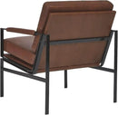 Signature Design by Ashley Puckman Mid-Century Modern Leather Accent Chair, Brown by CozyNest Decor