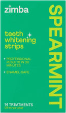 Zimba Spearmint Flavored Teeth Whitening Strips | Vegan, Enamel Safe Hydrogen Peroxide Teeth Whitener for Coffee, Wine, Tobacco, and Other Stains | 14 Day Treatment | Spearmint by CozyNest Decor