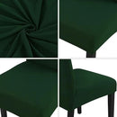 JQinHome Chair Covers for Dining Chairs, High Stretch Removable Washable Chair Protector Cover Set of 4, Chair Slipcovers for Dining Room, Kitchen,Home Party,Wedding Ceremony(Hunter Green, 4PC) by CozyNest Decor