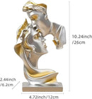 Couples Kiss Sculpture,Abstract Art Couple Sculpture Home Furnishing Resin Statue Decoration Romantic Statue Used for Home Decoration, Wedding, Gift.Silver by CozyNest Decor