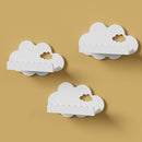 NACHES 3-Piece Floating Bookshelf - Scalloped White Cloud Wooden Wall Shelves, Kids Room/Nursery Decor for Books & Picture, Easy to Mount Display Shelves by TinyTreasures Baby Boutique