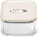 Caraway 1qt Glass Airtight Food Storage Container with Lid – Non-Toxic, BPA-Free Kitchen Storage Container – Stackable, Space-Saving Airtight Container for Dry Goods and More - Cream by CozyNest Decor