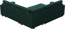 Belffin Modular Sectional Sleeper Sofa with Pull Out Couch Bed Velvet Convertible L Shaped Sectional Couch for Living Room Apartment Green by CozyNest Decor