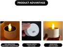 Solar Candle Lights,Flameless Candle Lights,Solar Rechargeable Tea Wax lamp,6 flameless Candle Light, Suitable for Wedding, Valentine's Day, Halloween, Christmas (Small Solar Candle) by GreenHaven Gardens