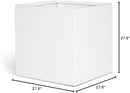 Galvanized Steel Black Planter Box Square 27.6 in Metal Large Planter Box Outdoor Indoor Huge Cube Heavy Duty Flower Pot Modern Commercial Residential for Patio, Deck, Yard, Garden by CozyNest Decor