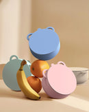Baby Suction Bowls with Lids 4-Pack, 2-in-1 Stainless Steel 304 Toddler Bowl & Removable Silicone Suction Kids Bowl Plate Set Non Toxic Snack Dishes for Self-Feeding, Organic Bloom by TinyTreasures Baby Boutique