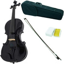 SKY Full Size VN202 Wood Black Violin with Brazilwood Bow and Lightweight Case by TinyTreasures Baby Boutique