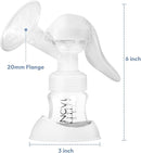 NCVI Manual Breast Pump for Breastfeeding Small Nipple, 20mm Silicone Soft Flange Single Hand Held Pump Breast Milk 5oz, BPA-Free with Two Kinds of Suction Adjusted Suitable for 17/18/19/20mm Nipples by TinyTreasures Baby Boutique