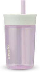 Owala Kids BPA-Free Plastic Tumbler with Spill Resistant Flexible Straw, Easy to Clean, Kids Water Bottle, Great for Travel, Dishwasher Safe, 15 Oz, Mint and Pink, (Unicorn) by TinyTreasures Baby Boutique
