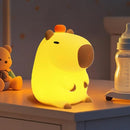 Capybara Little Night Light for Kids, Portable USB Rechargeable Animal Lamps Touch Control Lamp, Silicone Night Light with Timing Function,Children's Christmas Gifts by TinyTreasures Baby Boutique