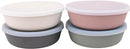 WeeSprout Bamboo Kids Bowls with Lids, Set of Four 15 oz Kid-Sized Dinnerware, Cereal, Leftovers & Snack Bowl, Dishwasher Safe (Pink, Green, Gray, & Beige) by TinyTreasures Baby Boutique