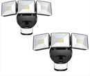 OREiN 2 Pack Motion Sensor Outdoor Lights, 4500LM/30W 180°/50FT Motion Sensor, Dusk to Dawn Flood Lights Outdoor IP65 Waterproof 3 Modes LED Security Light for Garage, Yard, Black (Hardwired) by GreenHaven Gardens