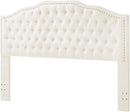 24KF Upholstered Button Tufted King Size Headboard with Nailhead Trim, Elegant Boucle Fabric California King headboard, 6031-K-Boucle-Ivory by CozyNest Decor