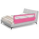 BABY JOY Bed Rails for Toddlers, 71'' Extra Long, Swing Down Bed Guard w/Safety Strap, Folding Baby Bedrail for Kids Twin, Double, Full Size Queen & King Mattress (71-Inch, Pink) by TinyTreasures Baby Boutique