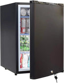 SMETA 12V RV Refrigerator 1.7 Cu.Ft Mini Camper Fridge with Lock and Key AC/DC 110V/12v Quiet Absorption Compact Refrigerator for RV Semi Truck Patio Car with Reversible Door Beverage Cooler, Black by CozyNest Decor