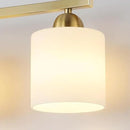 Stainless Steel Milk Glass Vanity Lights for Bathroom, 3 Light Gold Bathroom Light Fixtures Over Mirror, Ceramic E26 Sockets Wall Mounted by CozyNest Decor