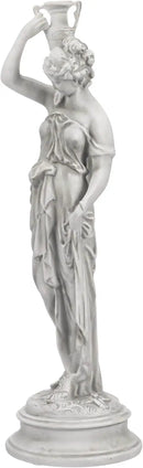 Design Toscano Dione the Divine Greek Water Woman Indoor/Outdoor Garden Statue, Medium, 22 inches tall, Cast Stone Resin, Antique Stone Finish by GreenHaven Gardens