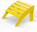 GREENVINES Adirondack-Ottoman | HDPE Plastic | Outdoor Footrest | All Weather | Foot Rest | Foot Stool | Yellow | for Adirondack Chair | for Patio Backyard Pool by CozyNest Decor
