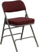 Flash Furniture 4 Pack HERCULES Series Premium Curved Triple Braced & Double Hinged Burgundy Fabric Metal Folding Chair by GreenHaven Gardens