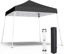 10x10 Pop Up Canopy, 300D Silver Coated Black Fabric Outdoor Gazebo, Beach Tent Slant Legs with Storage Bag,Easy Up Sun Shade Shelter Tents with 8x8 Top Cover for Patio,Party by GreenHaven Gardens