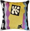 Yellow Matisse Gold Pillow Cover Farmhouse Chair Pillowcase Art Deco Chair Cushion Modern Outdoor Pillow Kids Room Cushions Hand Embroidered Wool Size 18x18 by CozyNest Decor