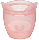 Zip Top Reusable 100% Silicone Baby + Kid Snack Containers- The only containers That Stand up, Stay Open and Zip Shut! No Lids! Made in The USA - Full Set of 4 by TinyTreasures Baby Boutique